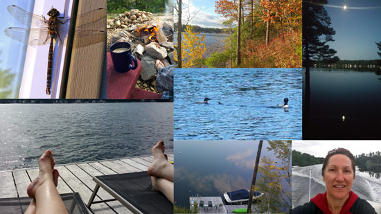 montage of lake images by Healing Resonance llc with Kristi Borst for private and couple's southern Maine Spiritual Retreats