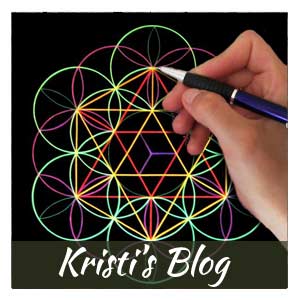 Sacred geometry symbol, pen in hand, Kristi's Blog